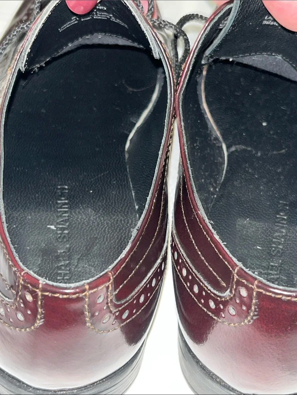Michael Shannon Burgundy Wingtip Brogue Dress Shoes